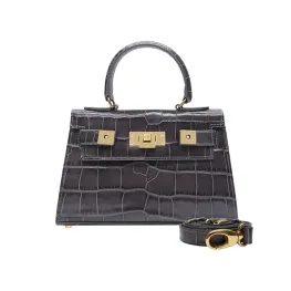 Maya Mignon Orinoco 'Croc' Print Calf Leather Handbag
