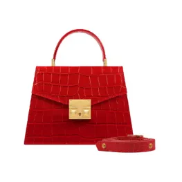 Odette Mini Orinoco 'Croc' Print Calf Leather Handbag