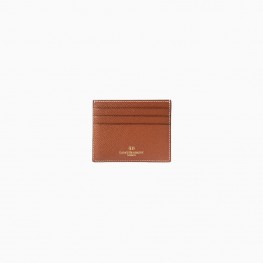 Single Card Holder Dolomite Pebble Print Calf Leather