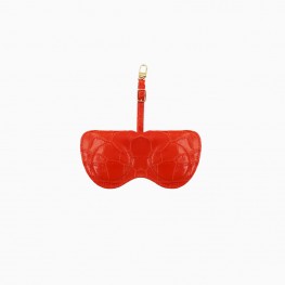 Sunglasses Holder 'Croc' Print Leather