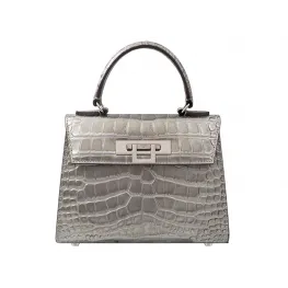 Fonteyn Midi Orinoco 'Croc' Print Calf Leather Handbag