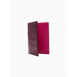 Passport Holder Orinoco 'Croc' Print Calf Leather