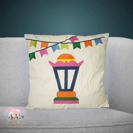 Ramadan Lantern Embroidered Cushion with Filling